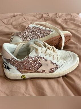 Golden Goose Kids Glitter Pink Star Sneakers